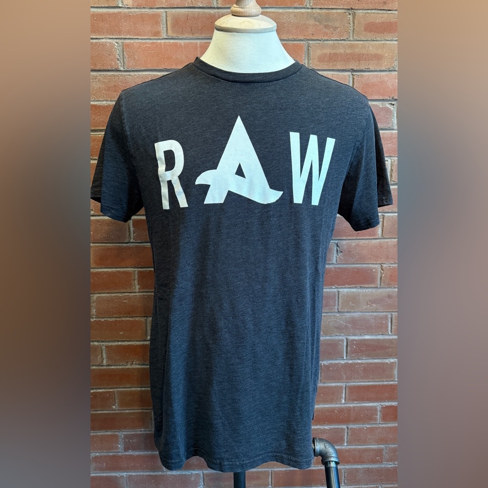 G-Star RAW Logo T-Shirt - Charcoal
